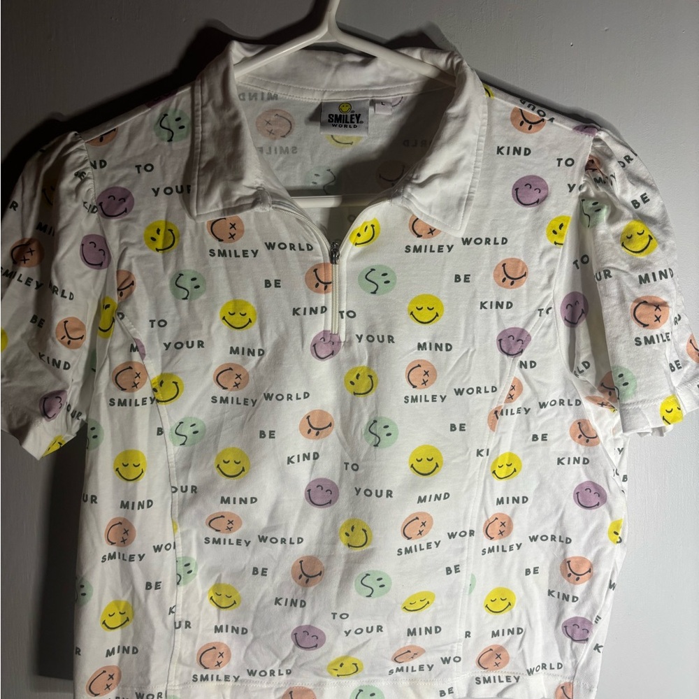 Women's White Graphic Top